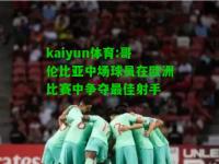 kaiyun体育:哥伦比亚中场球员在欧洲比赛中争夺最佳射手