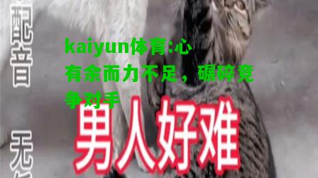 kaiyun体育:心有余而力不足，碾碎竞争对手