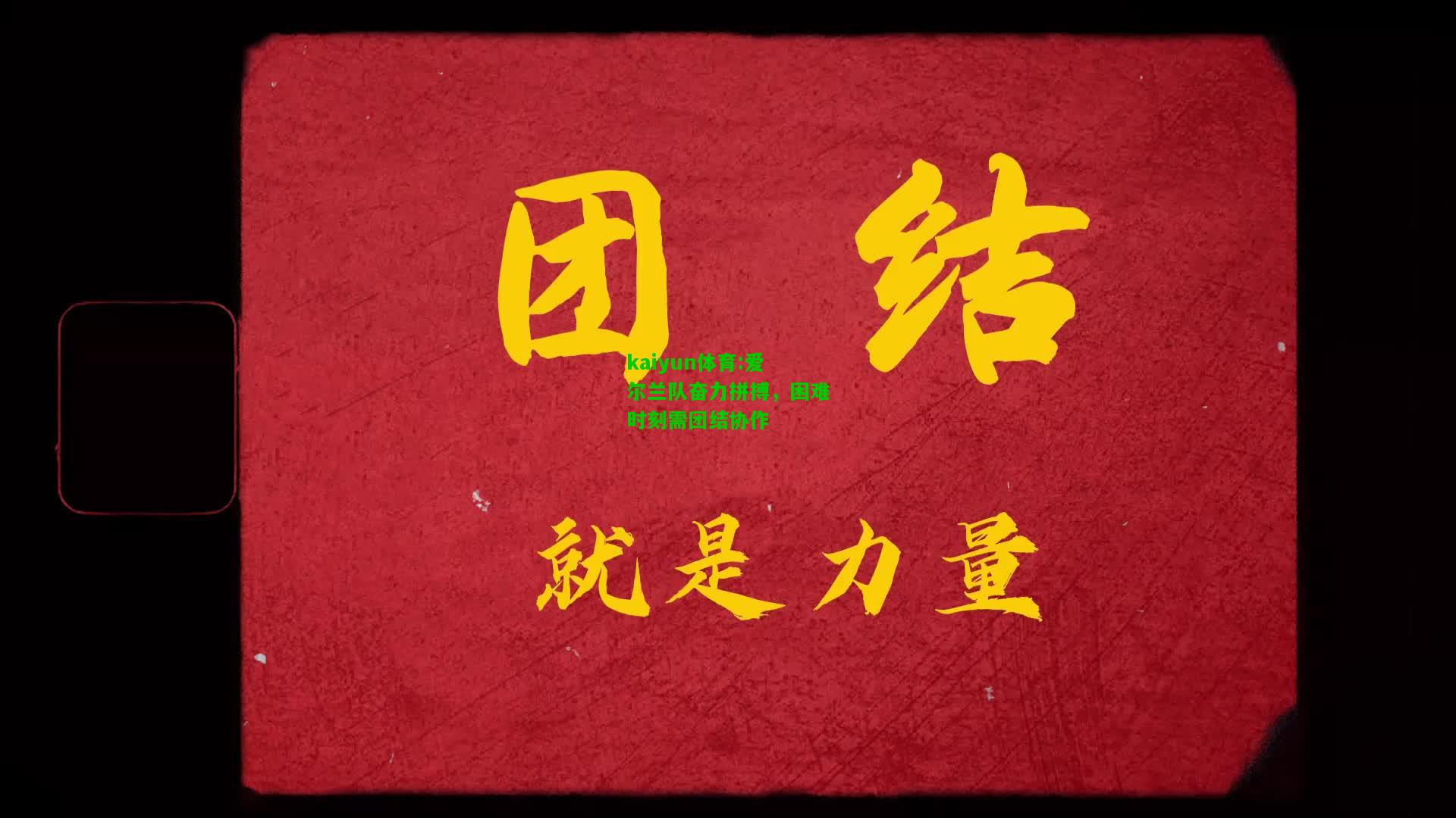 kaiyun体育:爱尔兰队奋力拼搏，困难时刻需团结协作