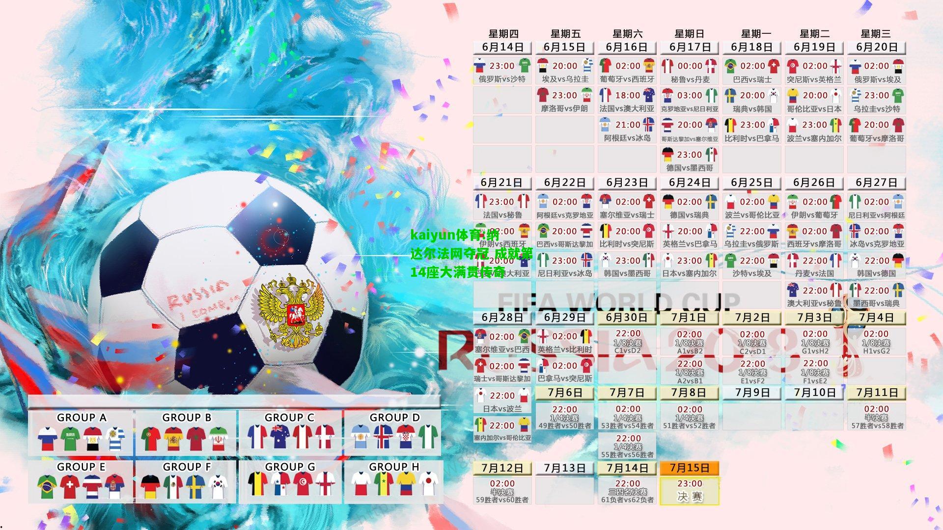kaiyun体育:纳达尔法网夺冠 成就第14座大满贯传奇