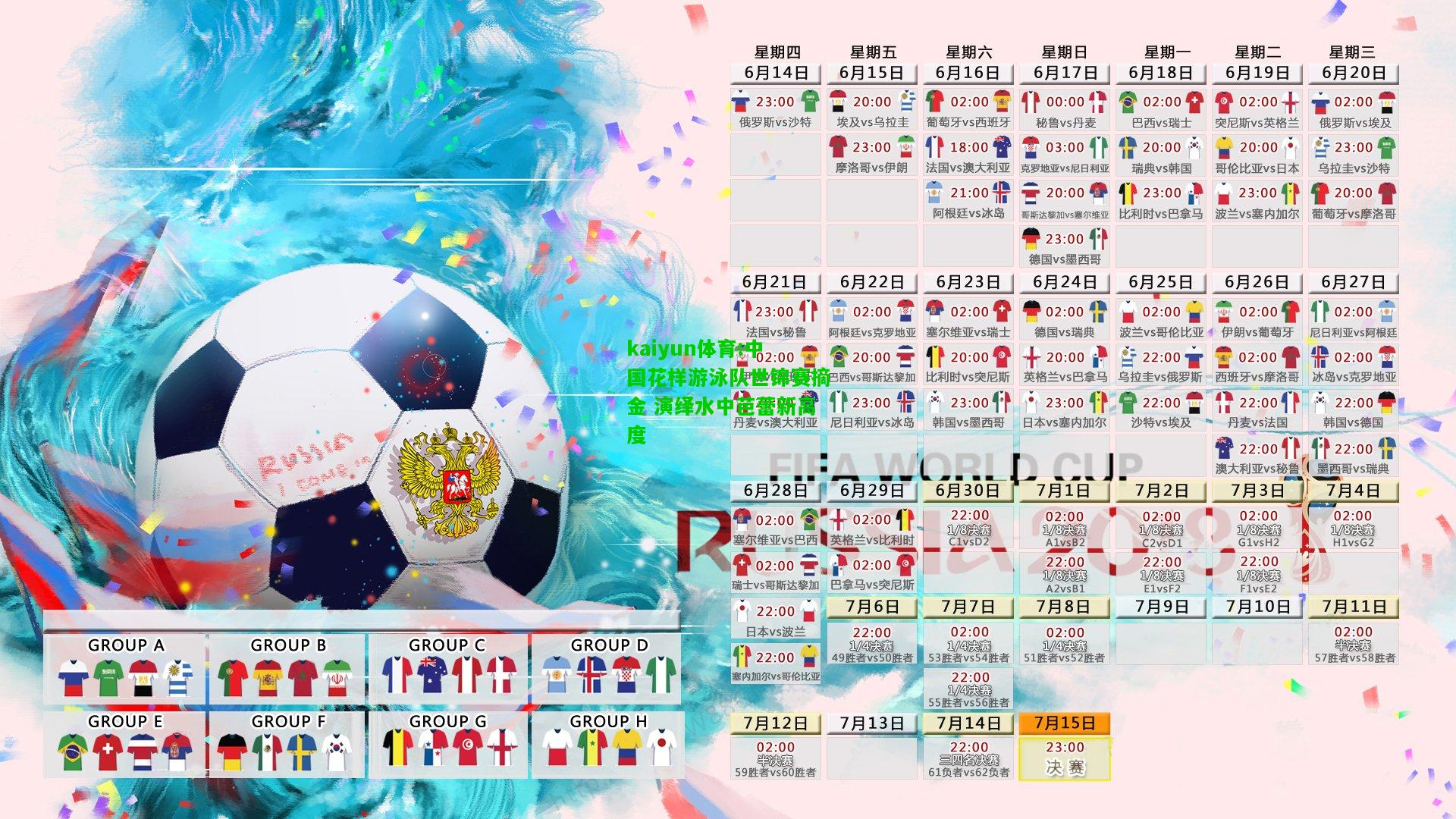 kaiyun体育:中国花样游泳队世锦赛摘金 演绎水中芭蕾新高度